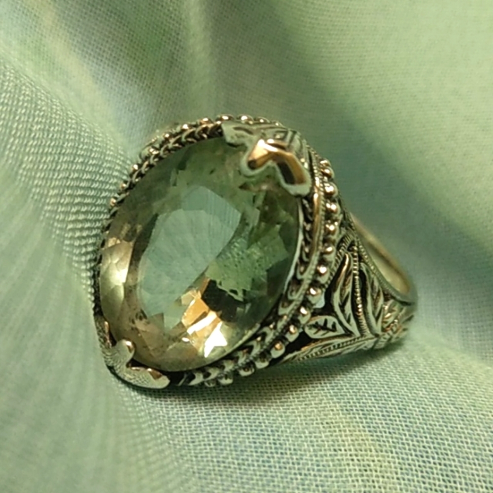 Moissanite ring.